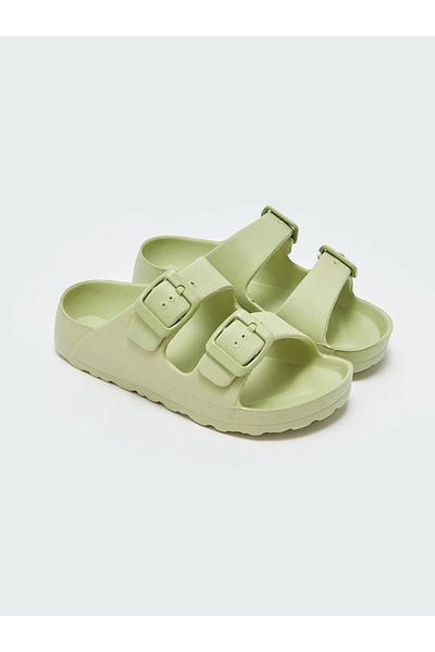 LC Waikiki Κοριτσίστικες παντόφλες με λεπτομέρεια διπλής ζώνης LCW STEPS