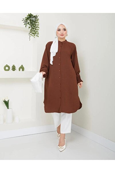 YILMAZBARMAZ Women's Ayrobin Ribbed Maxi Length Tunic