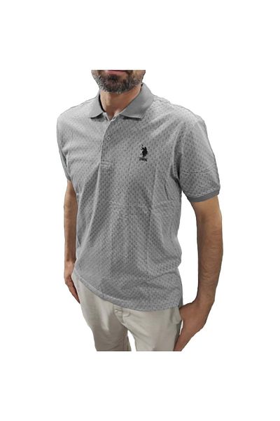 U.S. Polo Assn. Μπλουζάκι U.S.POLO ASSN.ΠΟΛΟ ΓΙΑΚΑ - ΓΚΡΙ - XL - ST07408-GREY-XL