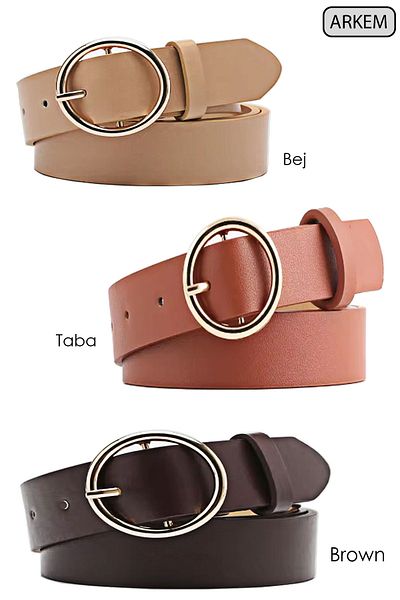 Arkem Brown-Tan-Beige Set of 3, Women's Belt