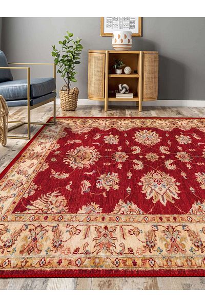 VİSTADELS VTA SERİ001 Colorful Vintage Cotton Carpet in Retro Style