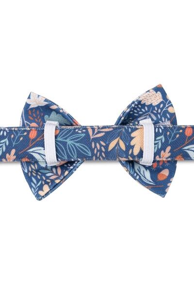 Lusi Doog Sonbahar Temalı Dişi Papyonlu Köpek Boyun Tasması