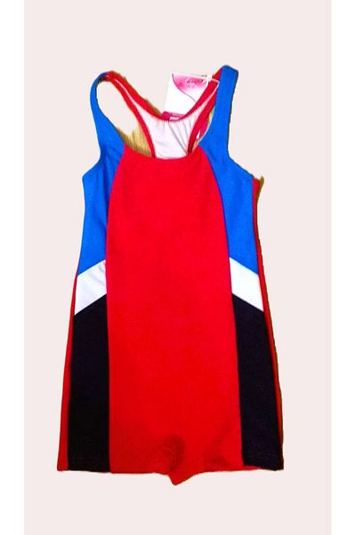 azra kids Girl's Swimsuit with Shorts Red