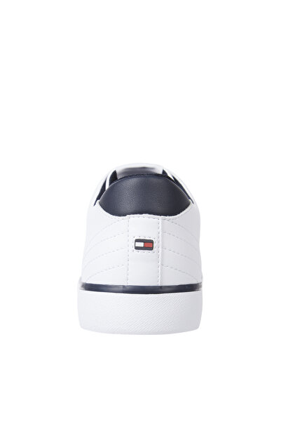Tommy Hilfiger Beyaz Erkek Sneaker TH HI VULC CORE LOW LEATHER