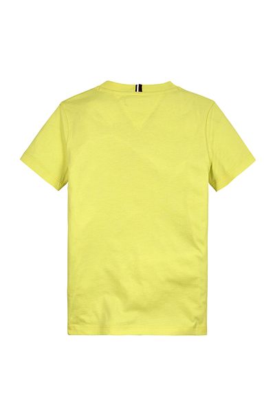 Tommy Hilfiger Men's T-Shirt - Yellow, Printed, Fade Hilfiger, S/S