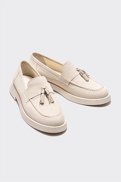 Elle Shoes حذاء لوفر نسائي من جلد إكرو