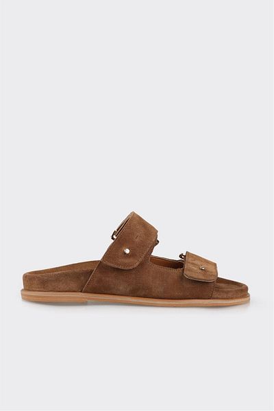 Elle Shoes Tan Leather Women's Slippers