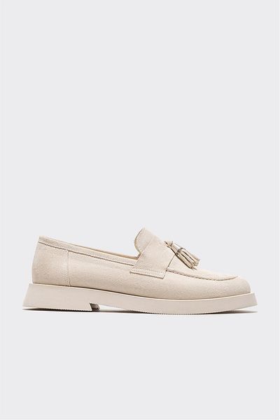 Elle Shoes حذاء لوفر نسائي من جلد إكرو