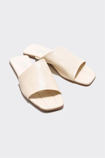 Elle Shoes شبشب نسائي من الجلد البني الفاتح