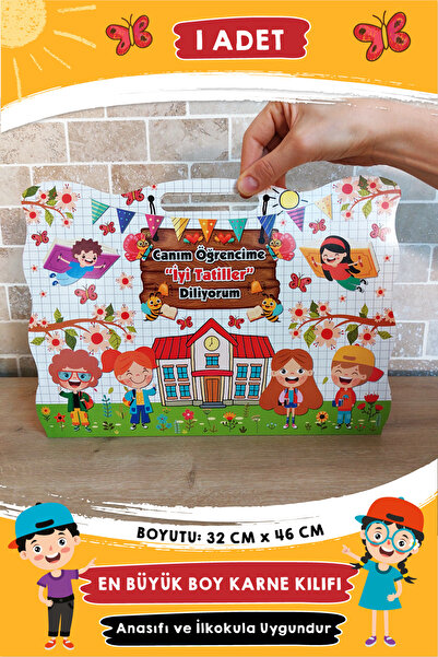 Etkinlikdenizi Çantalı Defter Temalı Karne Kılıfı 1 Adet