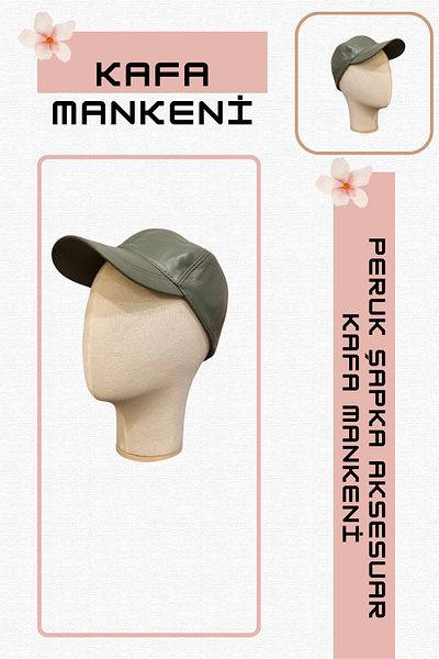 Manken İstanbul Men's Fabric Head Mannequin Accessory Manikin Hat Mannequin Wig Mannequin