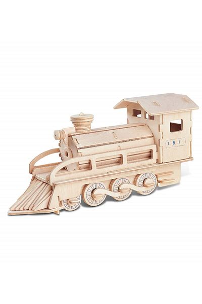 Hayal Sepeti Train Wooden Model Large Size Paintable Model