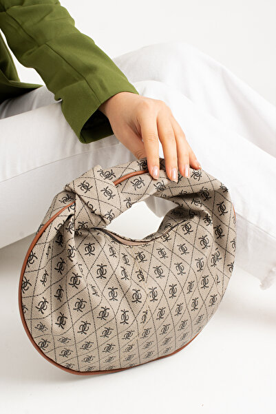 İAMBTŞY Classical Printed Handbag with Stylish Design