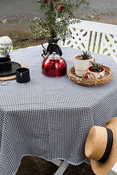 Morlay Covoraș confortabil din bumbac pentru picnic - cârpă pentru cafenele, restaurante și tacâmuri, model multifuncțional
