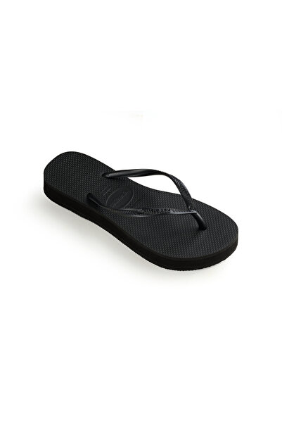 Havaianas هافايناس سليم فلاتفورم أسود