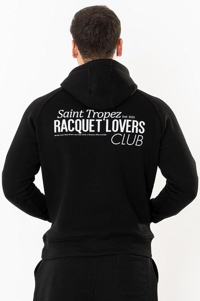 Coredra Racquet Lovers Regular Hoodie Ανδρικά - Μαύρο