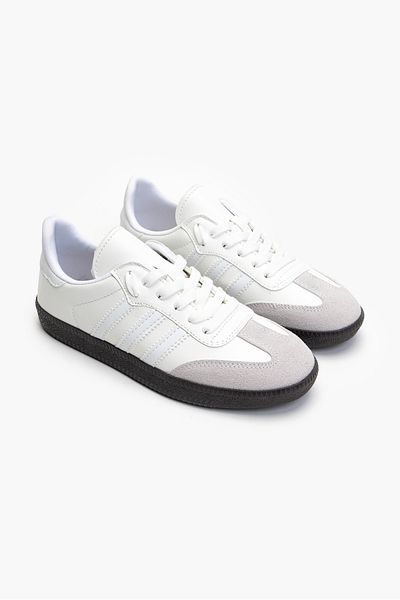 NİŞANTAŞI SHOES Return07 White Matte Flat Sole Lace-Up Women's Sneakers