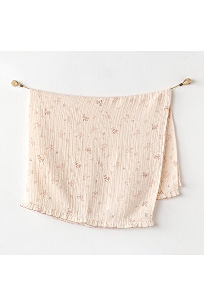 andywawa Ac24693 Blanket 120x90 Pretty Flowers Bebek Battaniye Salmon