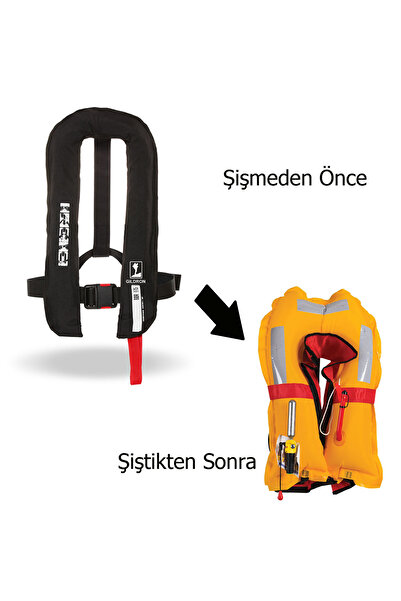 GİLDRON Otomatik Şişme Can Yeleği 150 Newton ( Tüp Dahildir )