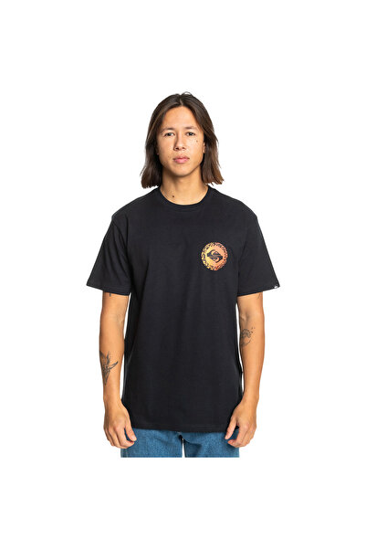 Quiksilver Long Fade Ss Чоловічий чорний повсякденний стиль футболка EQYZT076...