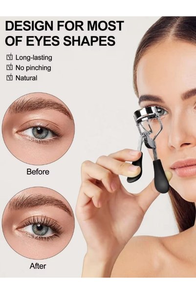 Sihirlicin Soft Silicone Tip Eyelash Curling Scissors Tool Apparatus Luxury Eyelash Curler