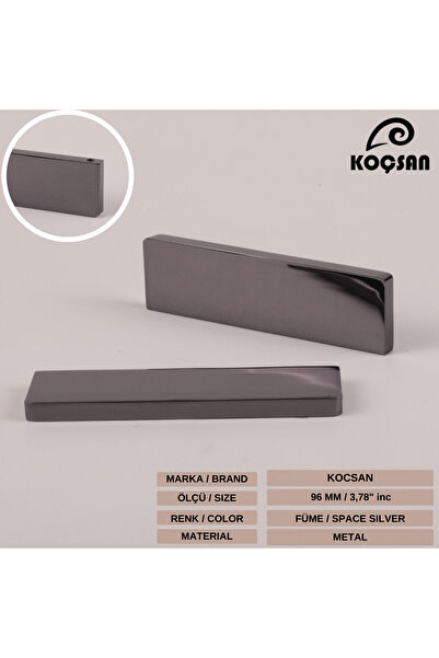 KOÇSAN Mâner elegant afumat de 96 mm Mâner de lux pentru mobilier de bucătărie de țară