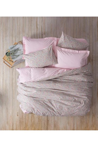 Cotton Box Комплект завивки за единична малка завивка, розов цвят Sihu