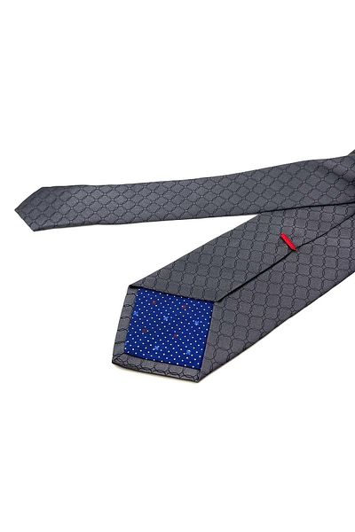 Kravatkolik Lapalco Style Smoked Polka Dot Pattern Italian Silk Tie İk1531
