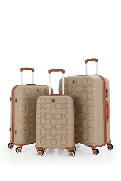 MÇS %100 Polipropilen 3'lü Valiz Seti Büyük + Orta + Kabin Boy CAN376-S