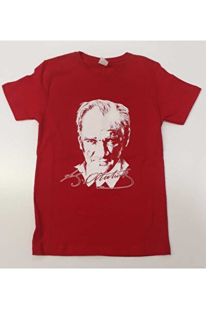 Şımarık Unisex dečja crvena Ataturk poterija Štampano T-shirt