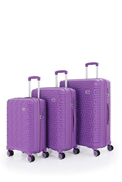 MÇS %100 Polipropilen 3'lü Valiz Seti Büyük + Orta + Kabin Boy CAN377-S