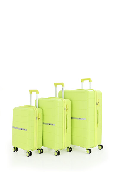 MÇS %100 Polipropilen 3'lü Valiz Seti Büyük + Orta + Kabin Boy CAN366-S