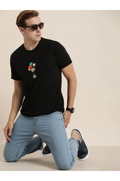Pink Sky Unisex T-shirt με στάμπα Astonaut