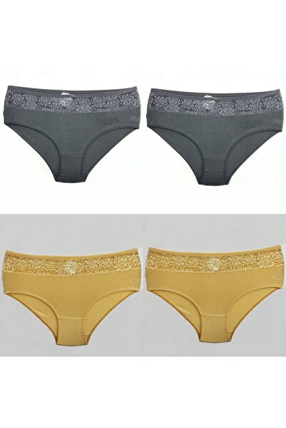 Clara Butik 4-пачка жіночих трусиків-боксерів з високою талією та мереживом (надзвичайно м'які та еластичні)