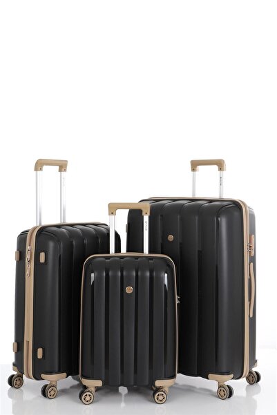 MÇS %100 Polipropilen 3'lü Valiz Seti Büyük + Orta + Kabin Boy CAN305-S