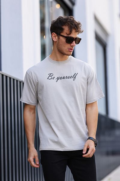 aziso Ανδρικό μπλουζάκι Oversize Βαμβακερό - 100% Ύφασμα