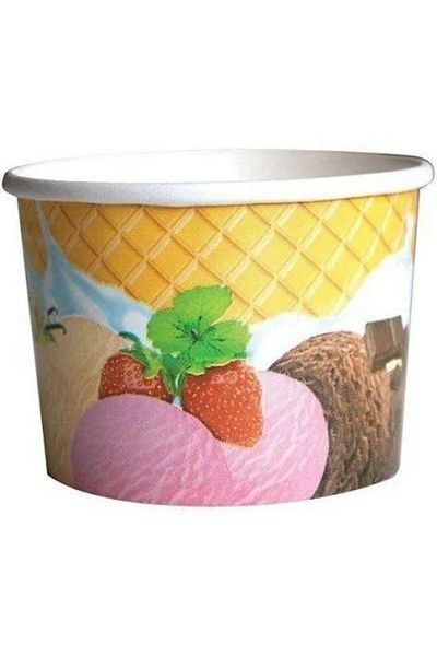 Kumsal Mutfak 200 Cc Cardboard Ice Cream Bowl - 100 Pieces