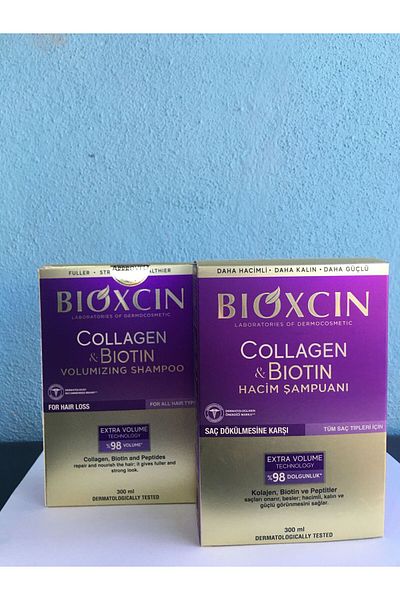 Bioxcin شامبو Bioxcin بالكولاجين والبيوتين - مجموعة من قطعتين