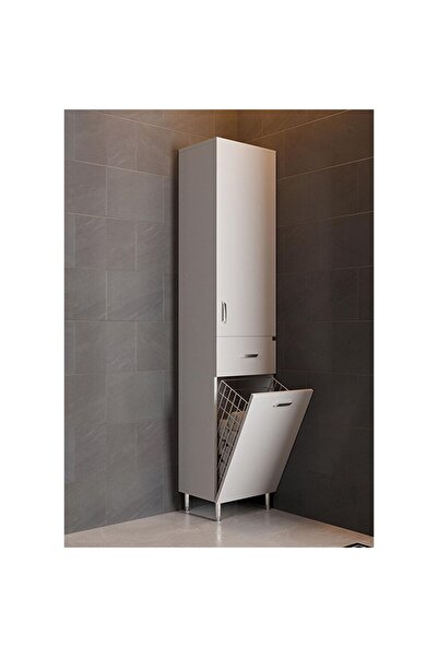 Belinza Eko Boy Dolabı Sepetli Beyaz 40 Cm