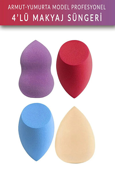 Genel Markalar 4'lü Yumurta Armut Profesyonel Makyaj Süngeri