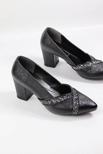 De Scario De Scario 642 Жіночі туфлі з блискітками, гострим носком і товстим каблуком