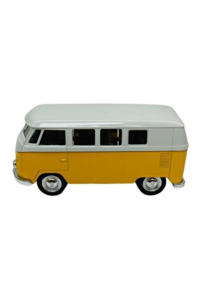 WELLY Pull Drop Car 1:32 Volkswagen T1 Bus - 49764- Yellow