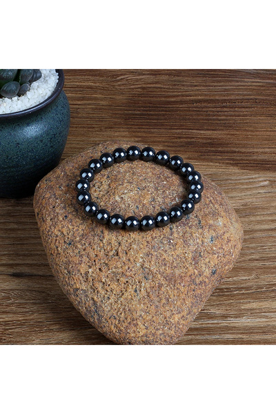 RİTON Sertifikalı Hematit Çift Kaplan Gözü Taşı Bileklik