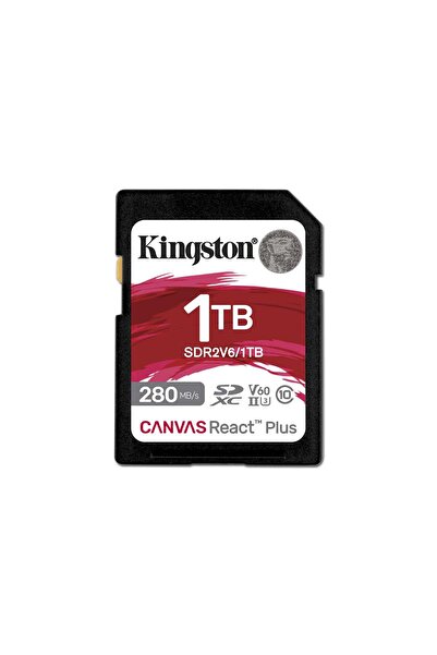 Kingston Canvas React Plus V60 1 TB  Uyumlu SD Hafıza Kartı 280MB/s Okuma, 15...