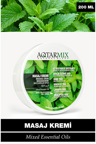 Aqtar Aqtarmix Masaj Kremi 200 ML - Doğal Yağlar İçeren Özel Formül