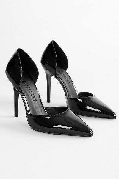 Shoeberry Damen Judith Stiletto aus schwarzem Lackleder