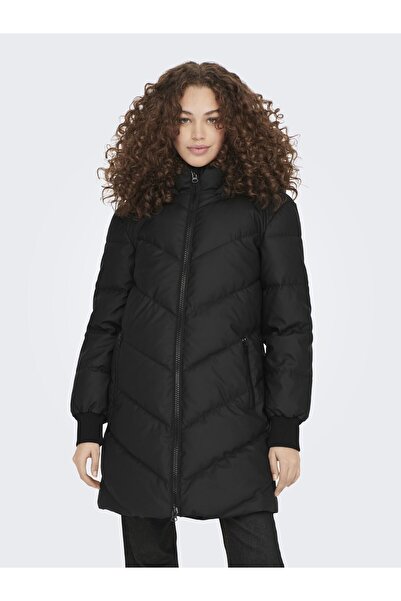 JDY Steppmantel Oversized Kapuze Tief angesetzte Schulter Mantel