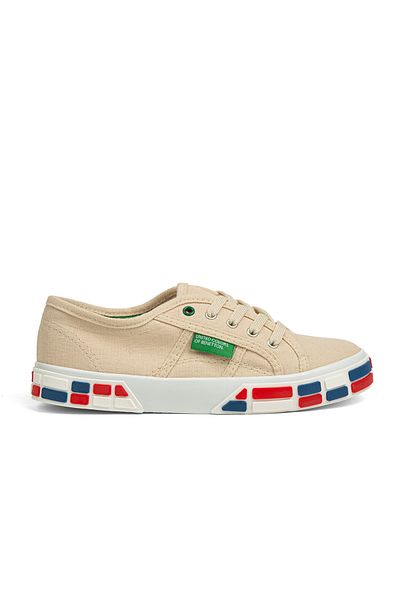 Benetton Beige Women's Sneakers BN-30691
