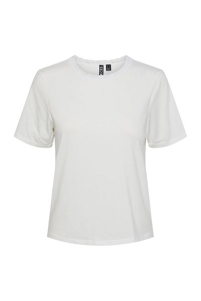 PIECES PCMALENE SS LACE TEE BC