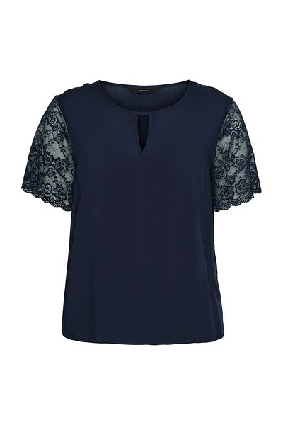 Veromoda Curve VMCRUSK LACE V-NYAKÚ SS FELSŐ WVN GA CUR